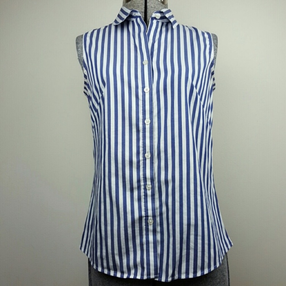Blue and White Banana Republic Top.